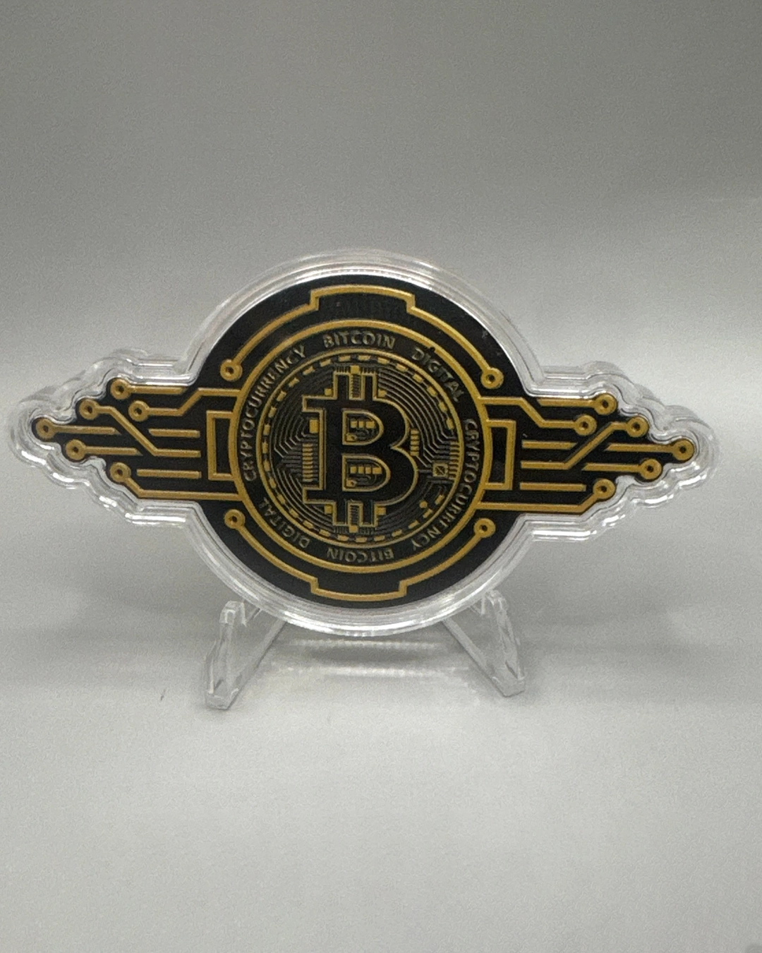 5 oz .999 Fine Copper “Bitcoin” Bar – Colorized in Capsule
