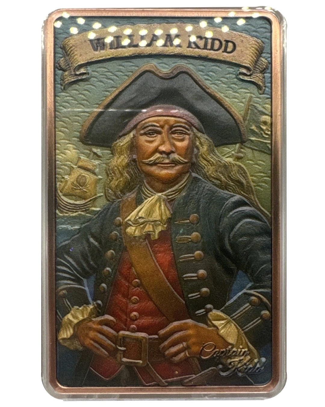 10oz ADVP Copper .999 Bullion Bar William Kidd – “Captain Kidd” PIRATE