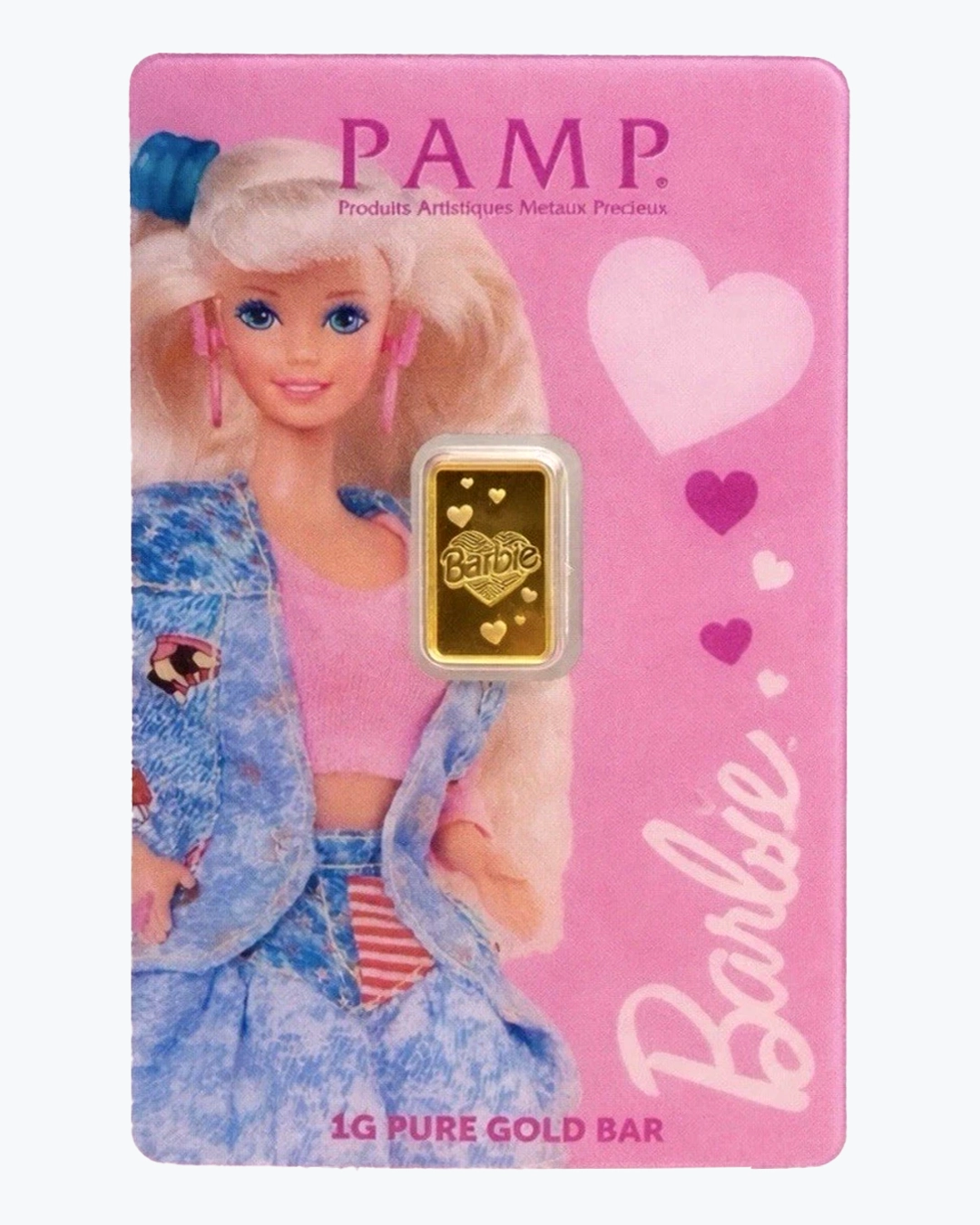 Gold PAMP Barbie – 7500 Mintage 1g 999 Fine Gold