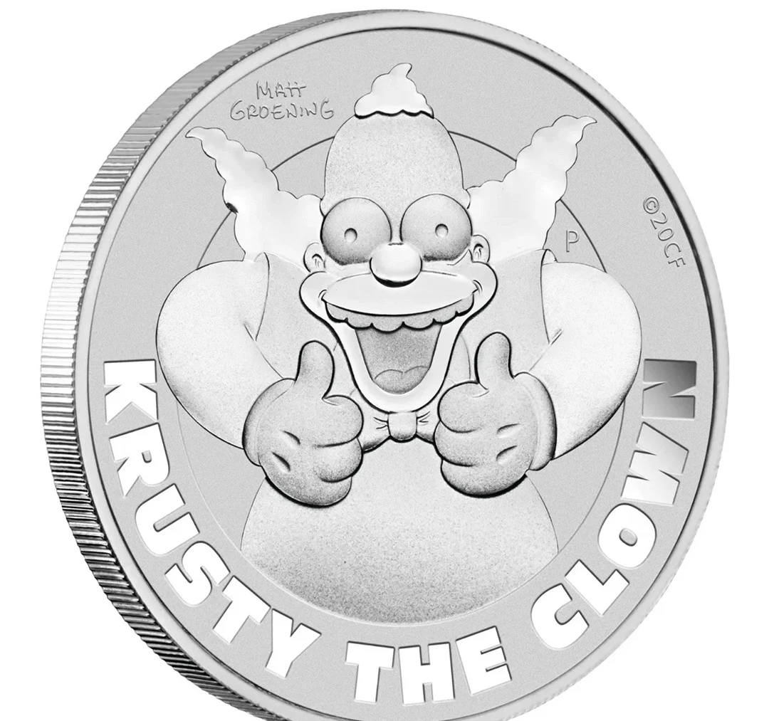 Krusty The Clown Silver Coin