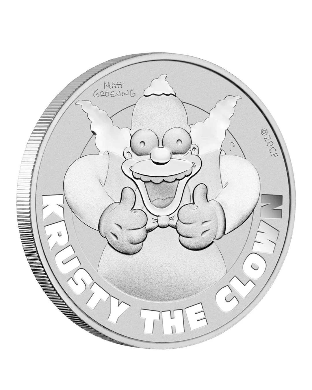 2020 Tuvalu Krusty The Clown 1 oz $1 .9999 silver Coin in Capsule
