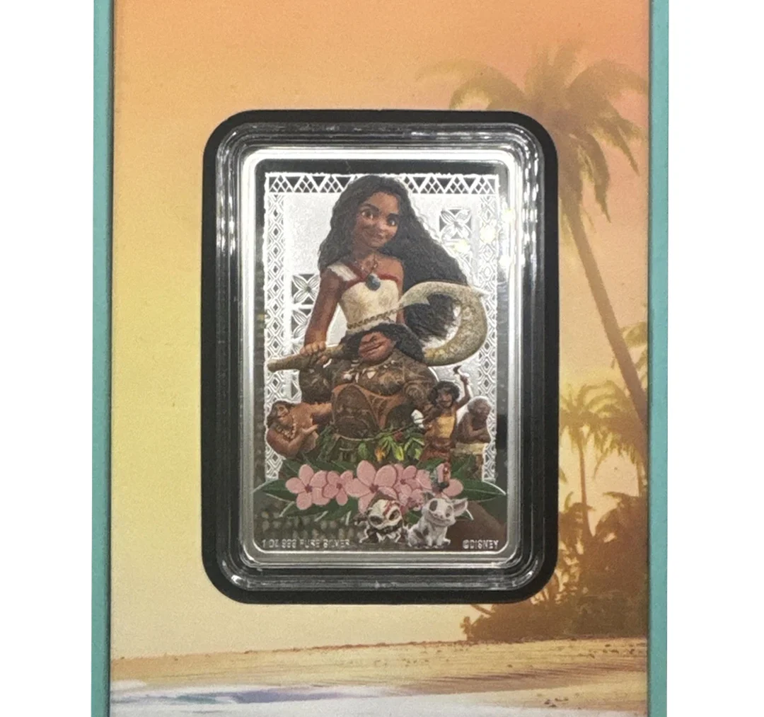 Moana Agoro 1 Troy Oz .999 Silver Color mintage 1000