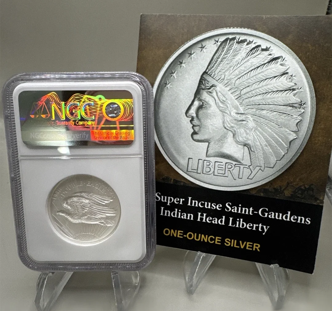 2024 Silver Super Incuse Indian Head Double Eagle NGC SP70 FDI 1oz