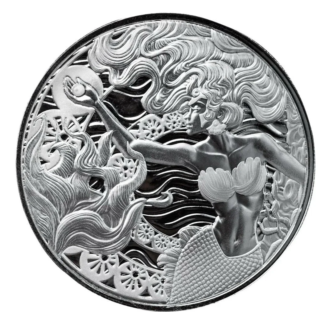 Samoa Mermaid & The Pearl Silver Coin