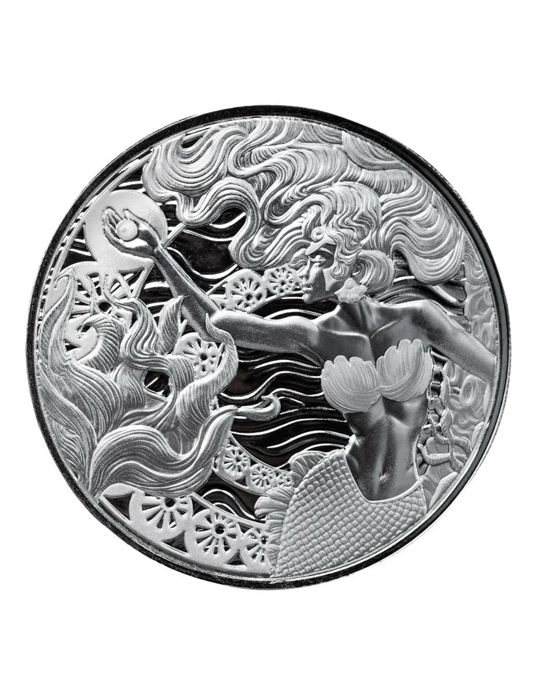 2025 1 oz Samoa Mermaid & The Pearl .999 Silver Coin (BU)