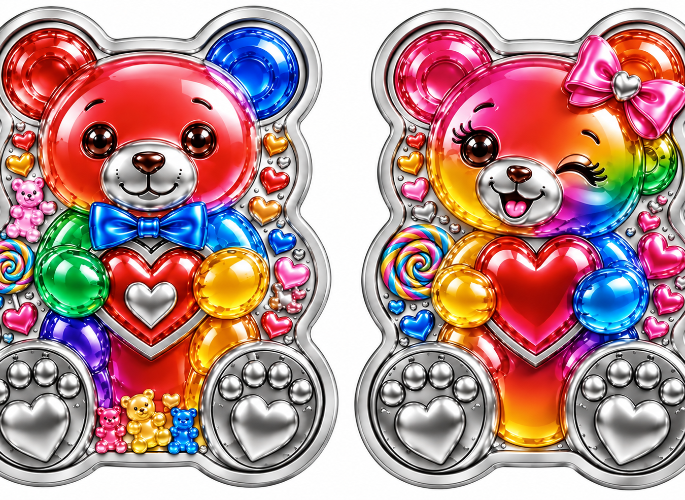 Gummy bear 2 grams 999 Fine silver 2000 Mintage